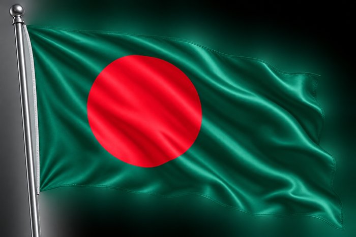 Flag of Bangladesh, waving