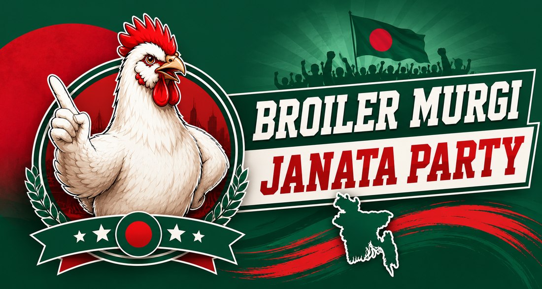Broiler Murgi Janata Party banner